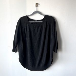 Medium. Black. Express 3/4 sleeve tunic. Lightly worn!